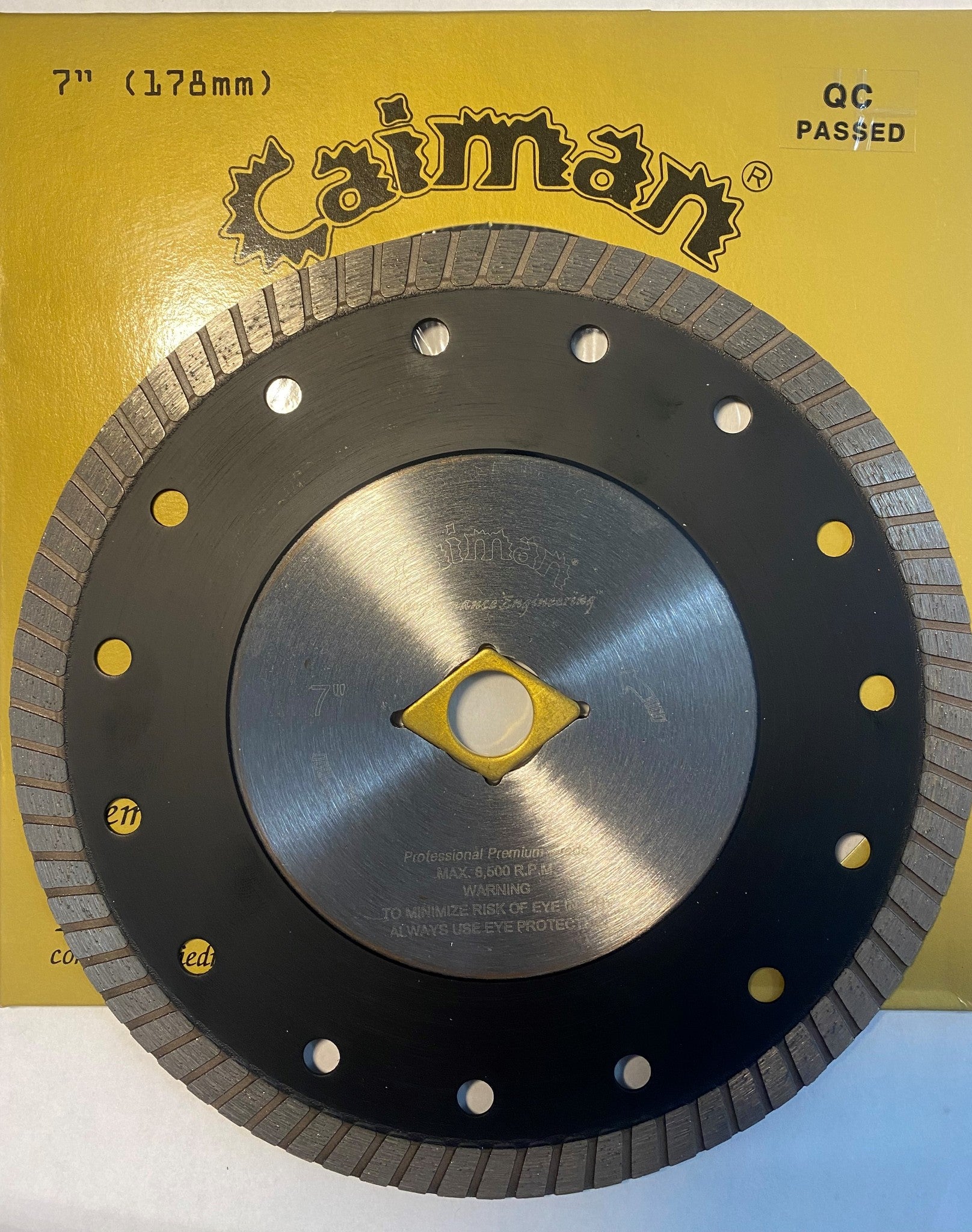 Caiman 10370 7″ Premium Quality Thin Turbo Diamond Saw Blade Arbor 5/8″ 7/8″ DKO Discount