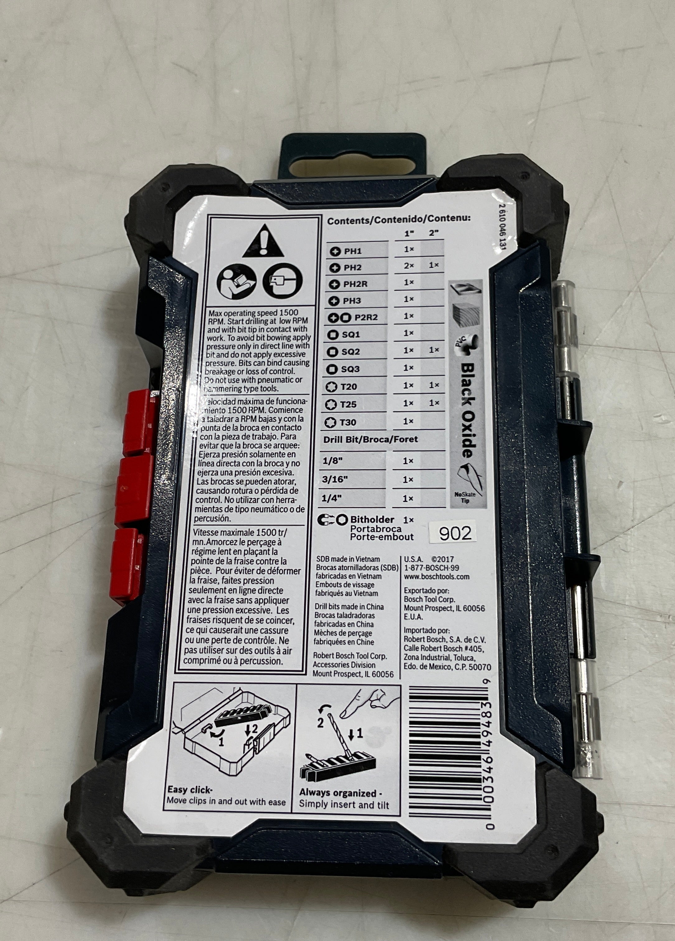 Bosch DDMS20 20pc Black Oxide impact bits with case #21 Sale
