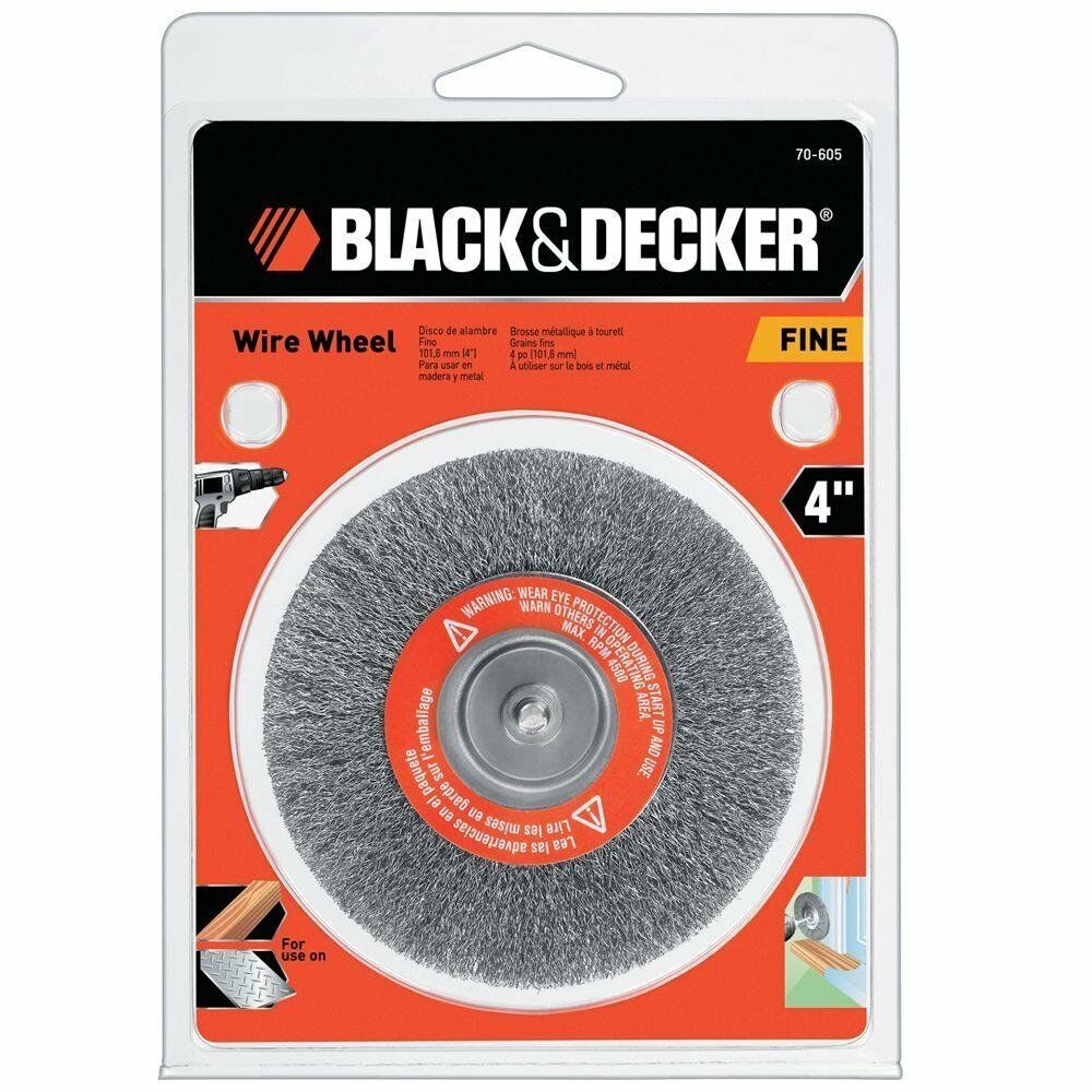 Black & Decker 70-605 4″ Fine Wire Wheel With 1/4″ Shank Online Hot Sale
