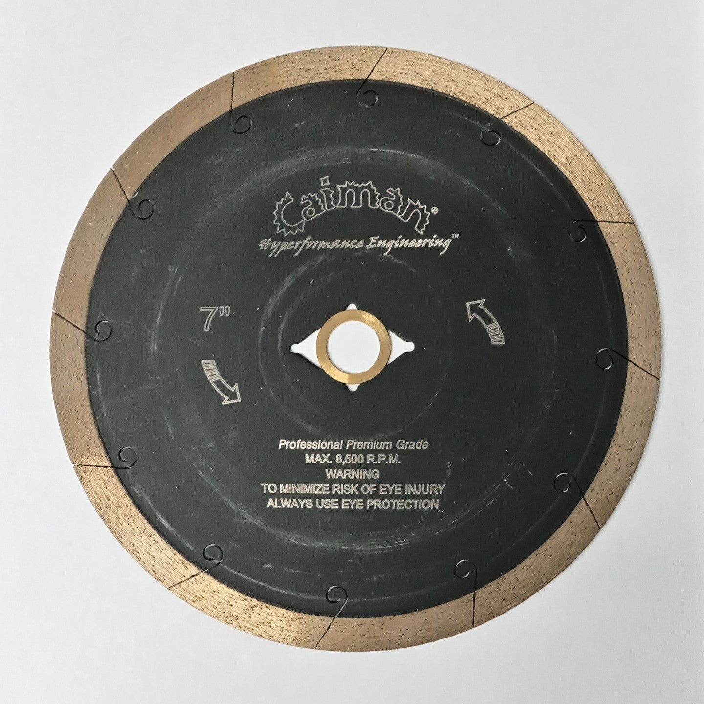 Caiman 10170 7″ Premium Porcelain Thin Turbo Diamond Saw Blade Arbor 5/8″ DKO Online now