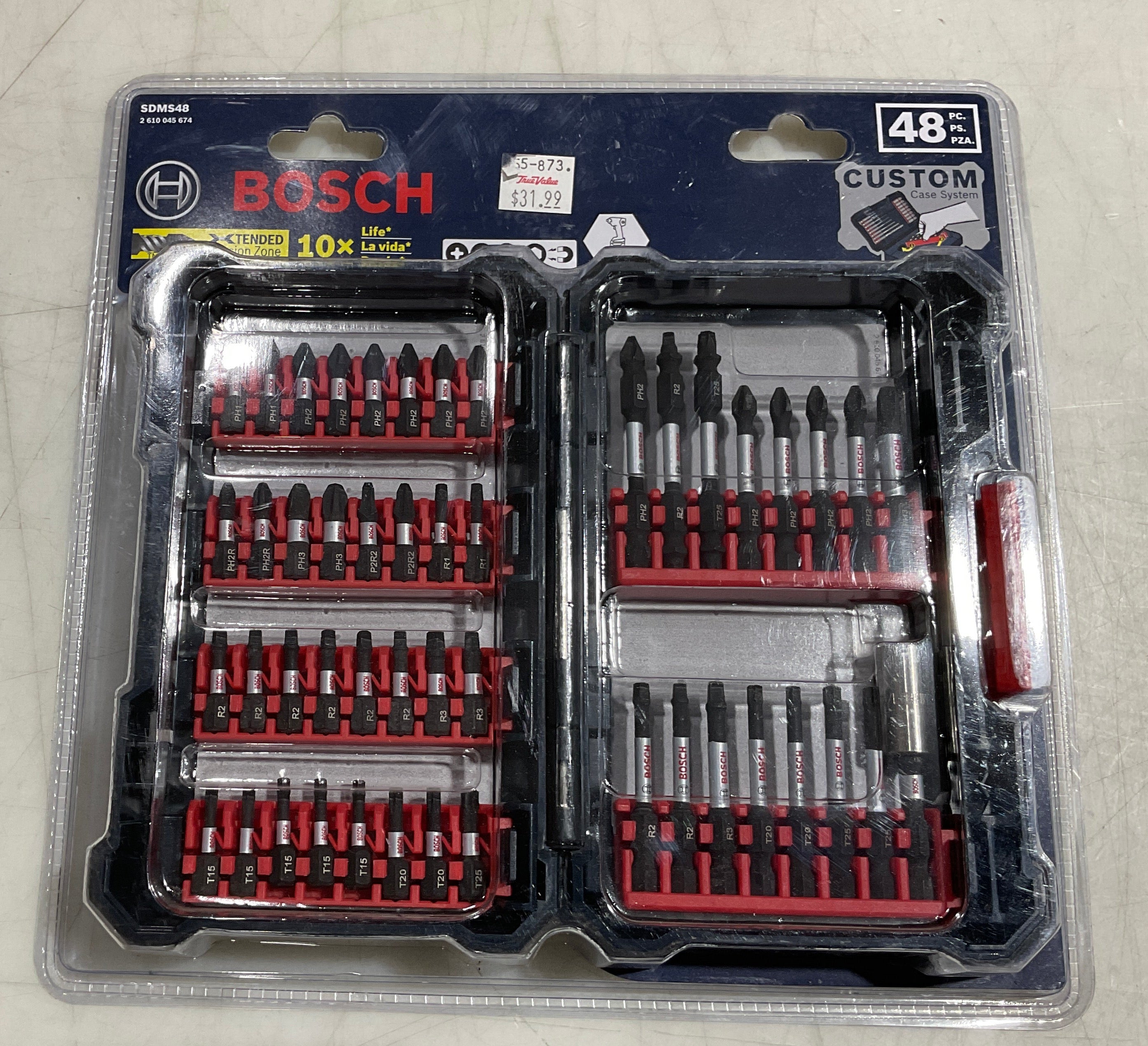 Bosch SDMS48 48pc Xtended Torsion Zone bit set #B13 Online now