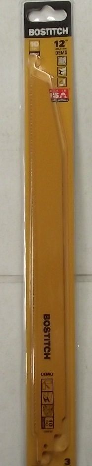 Bostitch BSA4870M 12″ x 10 TPI Demo Recip Blade 3-Pack USA Fashion