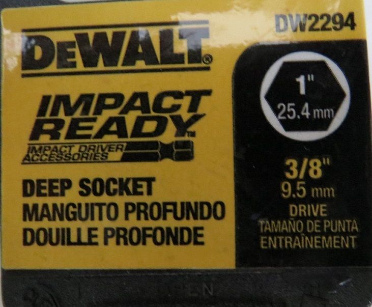 DeWalt DW2294 1″ Impact Ready Deep Socket for 3/8″ Dr Fashion
