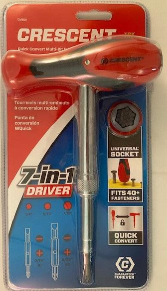 Crescent CMBD1 Quick Convert T-Handle Multi-Bit Driver Supply