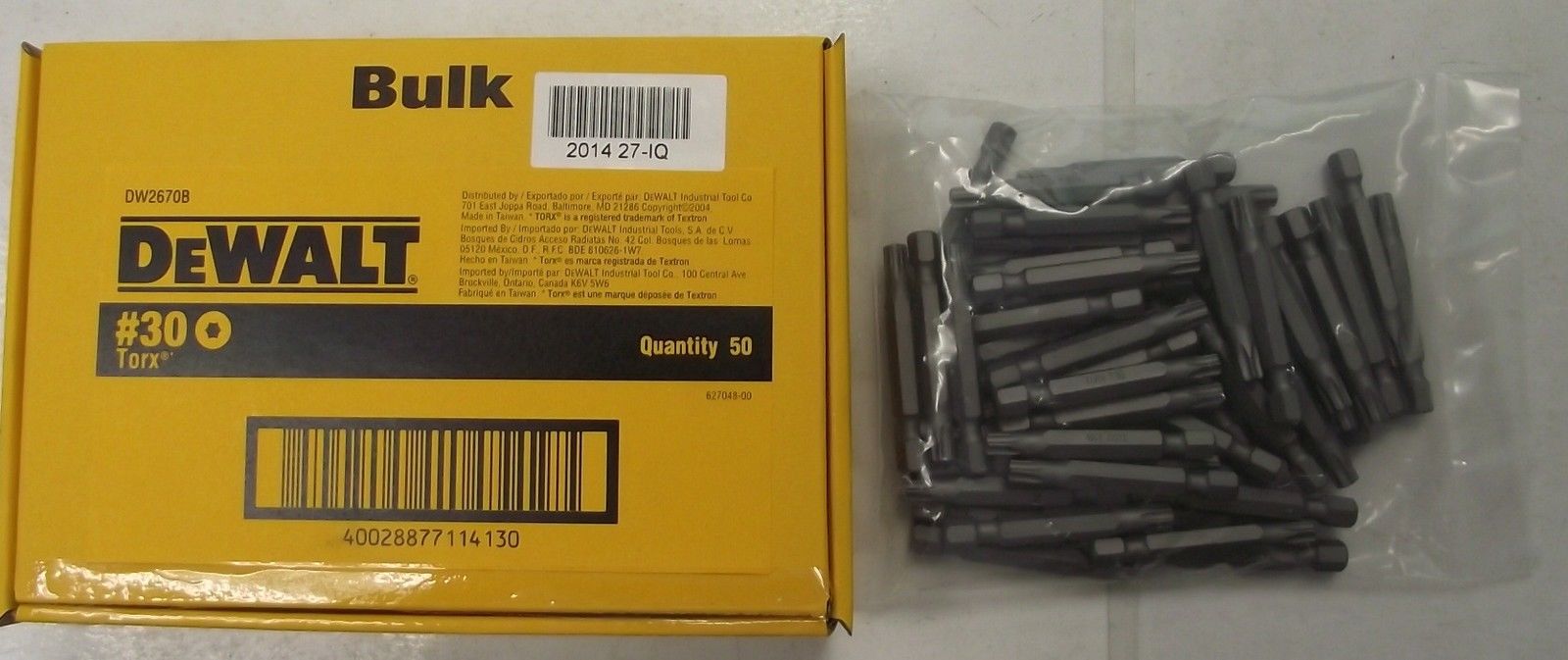 DEWALT DW2670B T30 Power Bit 2-Inch Star Power Bit 50 Pack Online now