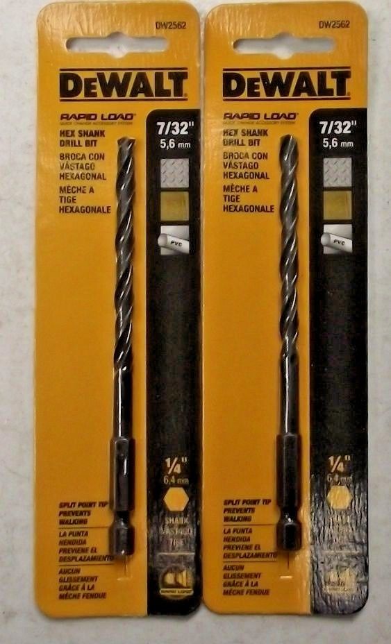 Dewalt DW2562 7/32″ Hex Shank Rapid Load Drill Bit 2 Packs on Sale