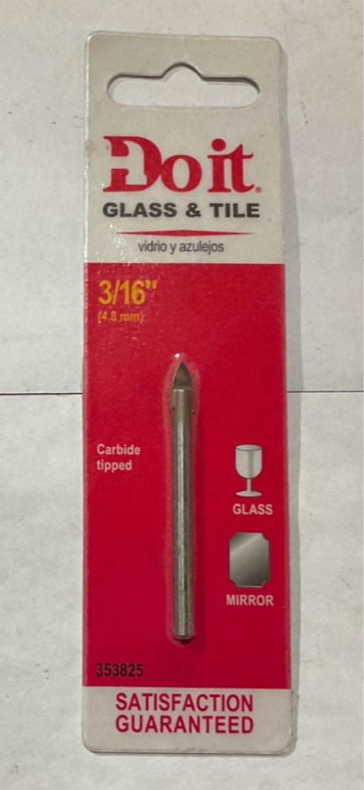 Do it 353825 3/16″ Glass & Tile Carbide tipped drill bit #S-6 Supply