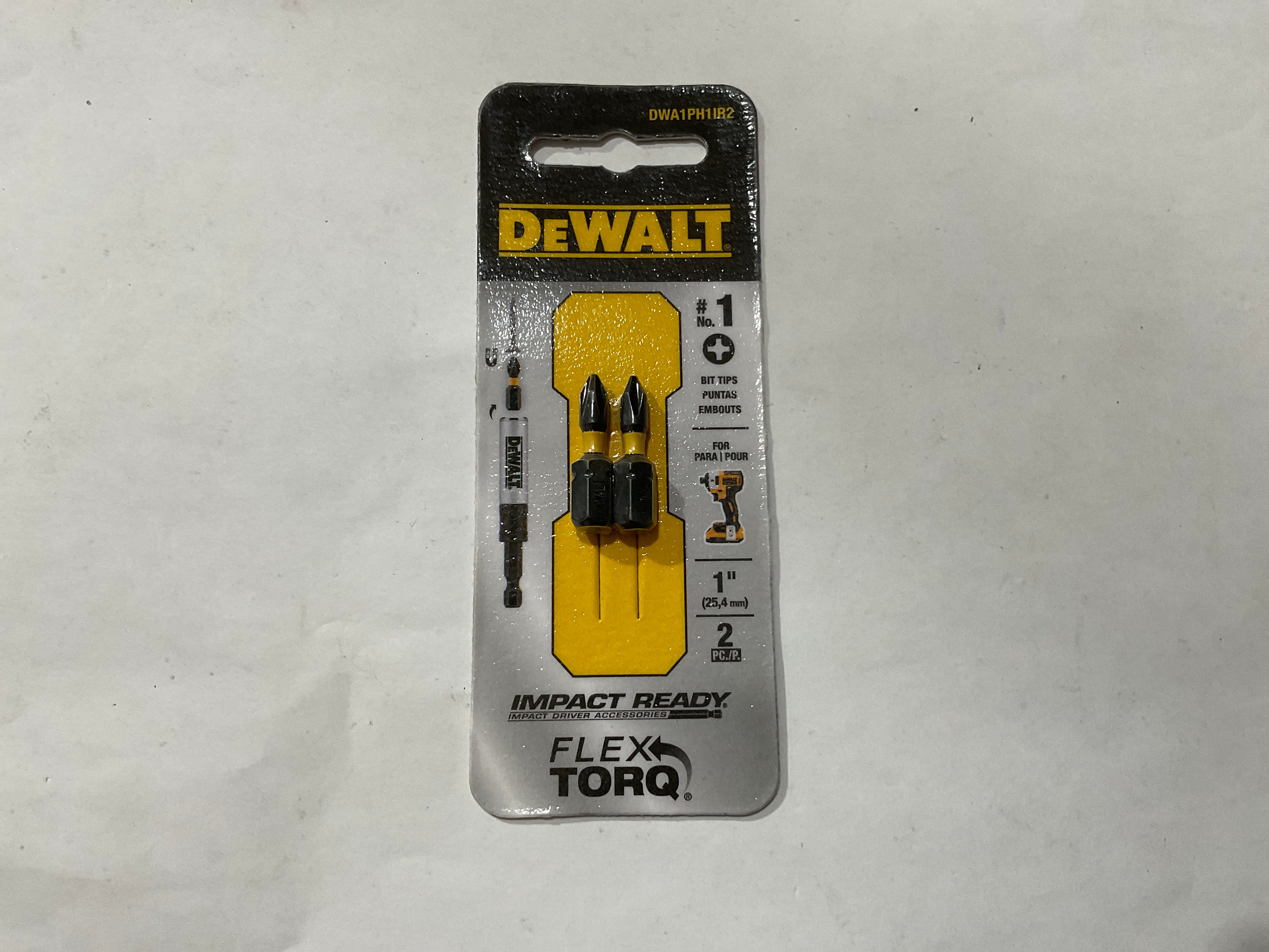 DeWalt DWA1PH1IR2 #1 Phillips 2pk FlexTorq Bit Tips #I-52 Fashion
