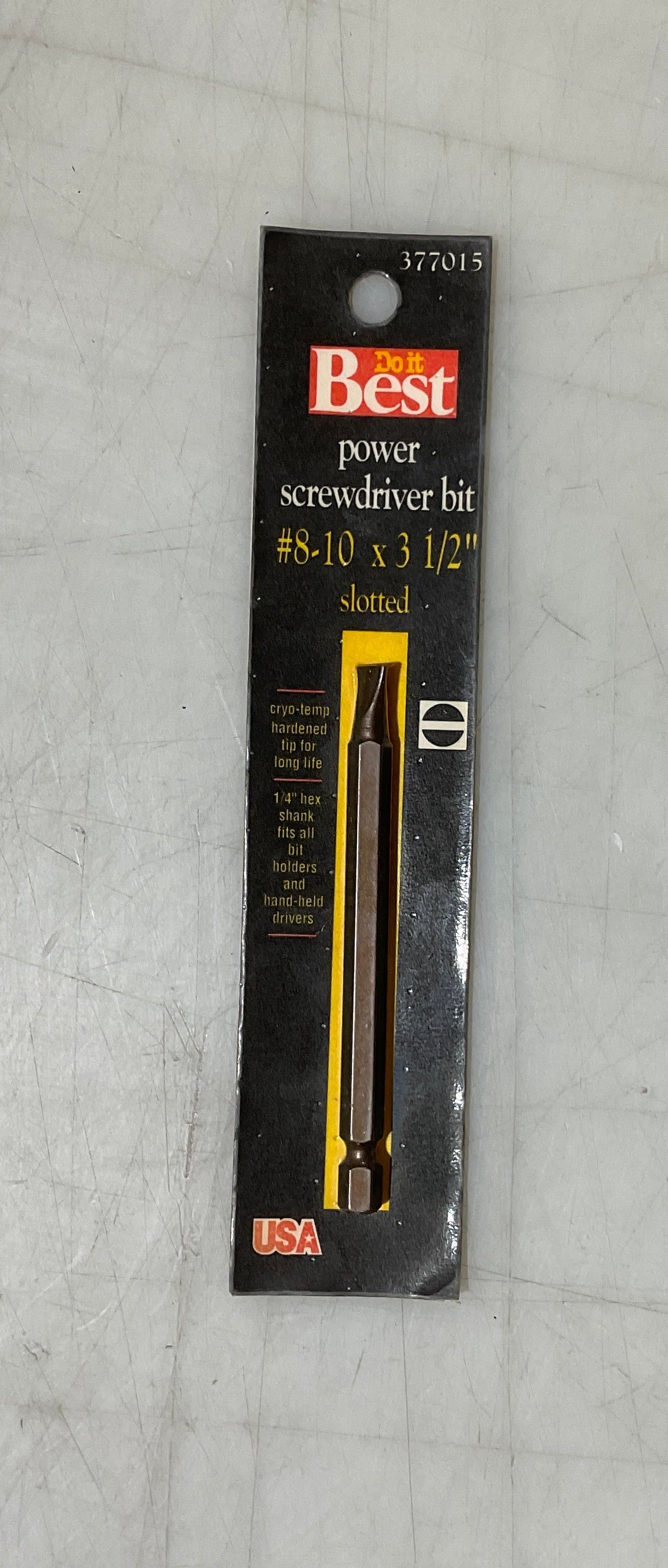 Do it Best 377015 #8-10 x 3 1/2″ Slotted power screwdriver bit USA #S-20 on Sale