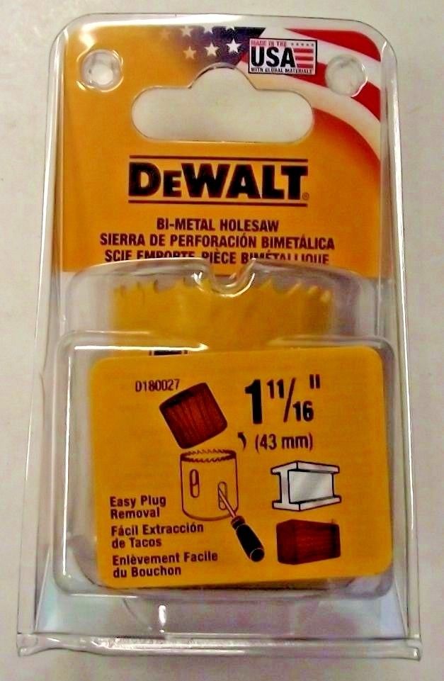 DEWALT D180027 1-11/16″ Bi-Metal Hole Saw USA Discount