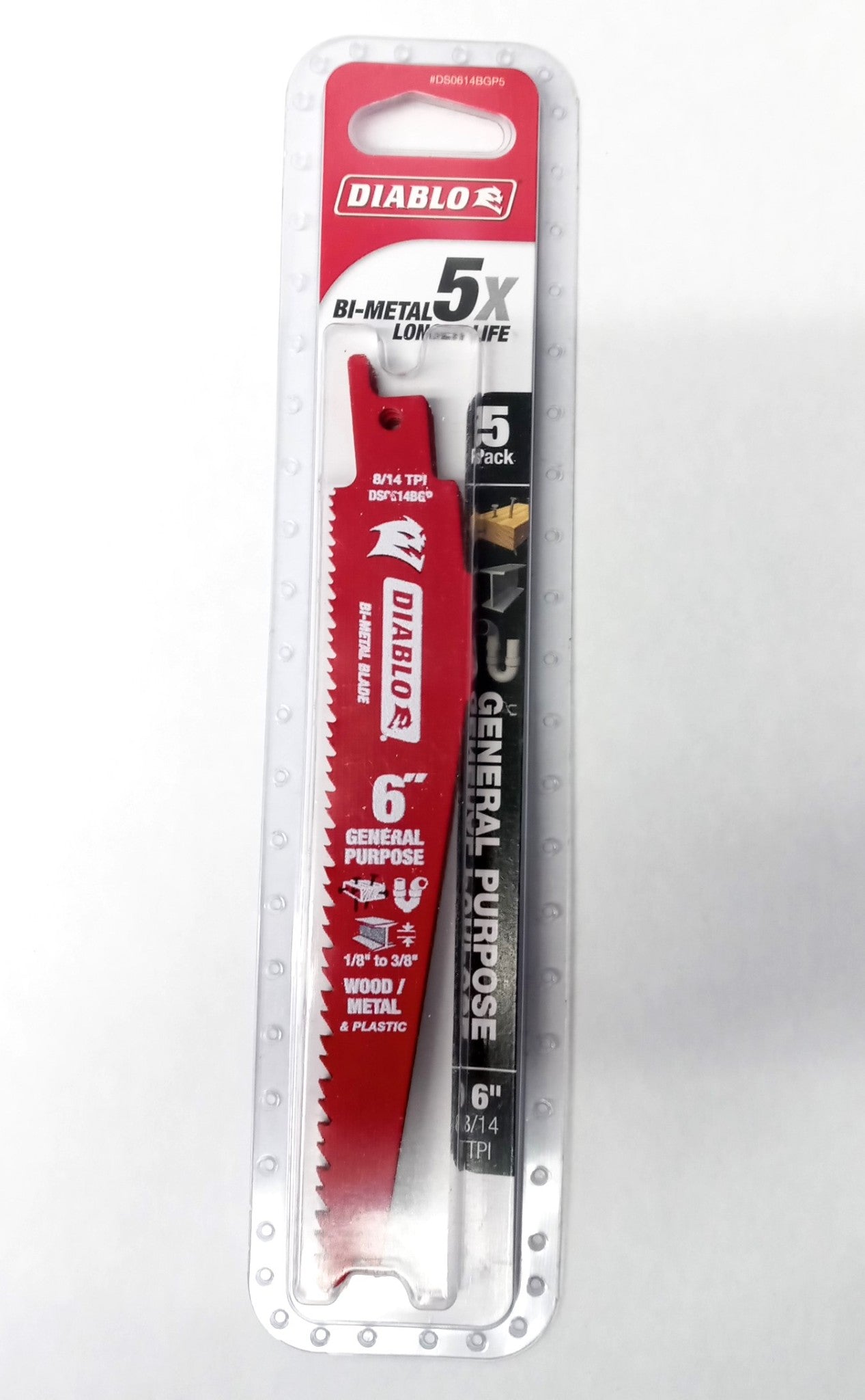 Diablo DS0614BGP5 6″ x 8/14 TPI General Purpose Reciprocating Saw Blades 5-Pack Online now