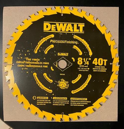 DeWalt DW3185 8-1/4″ x 40 Tooth Precision Framing Saw Blade USA Supply