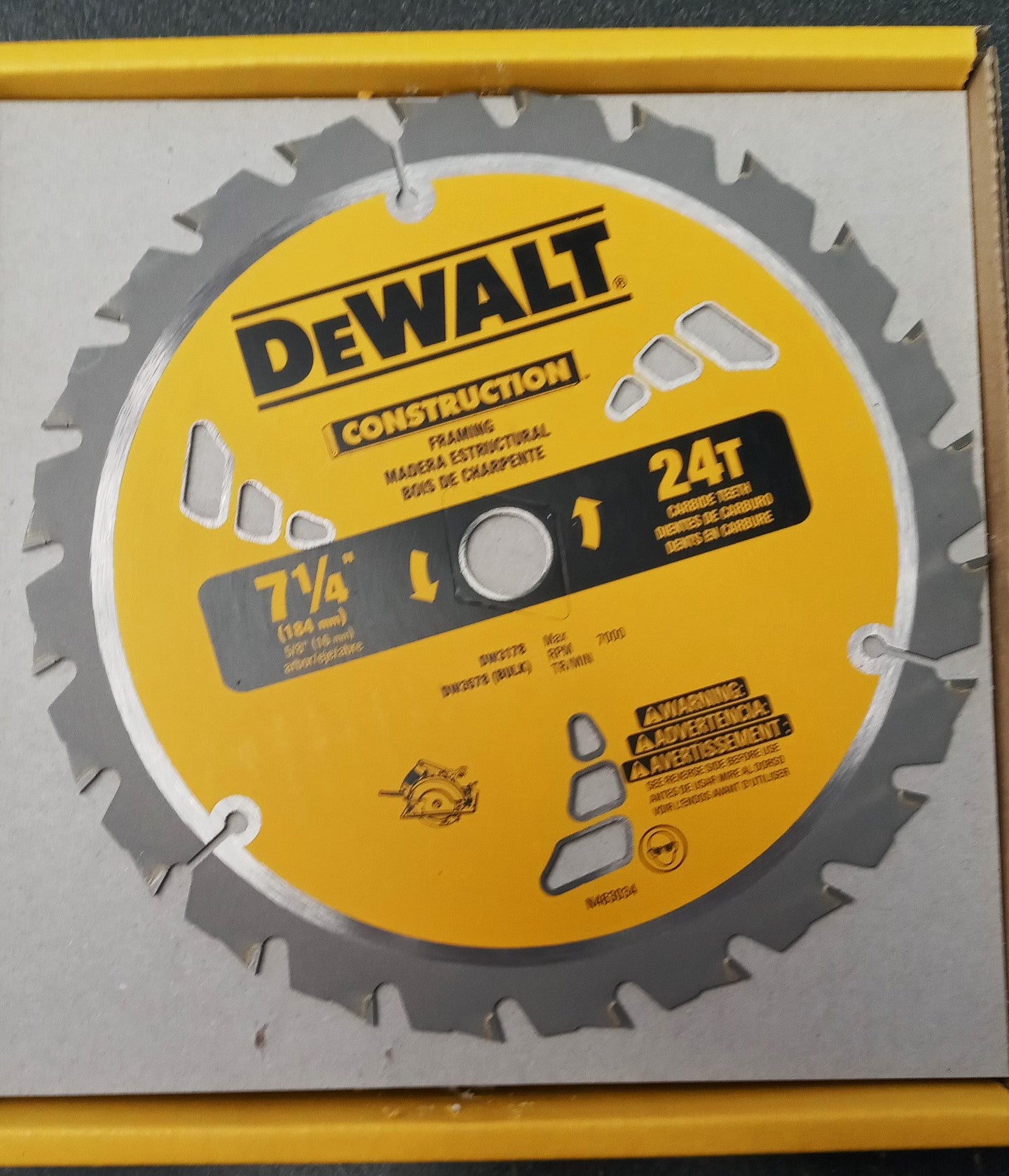 DeWalt DW3578B10 7-1/4″ 24T Framing Saw Carbide Circular Saw Blade 10pcs Online Hot Sale