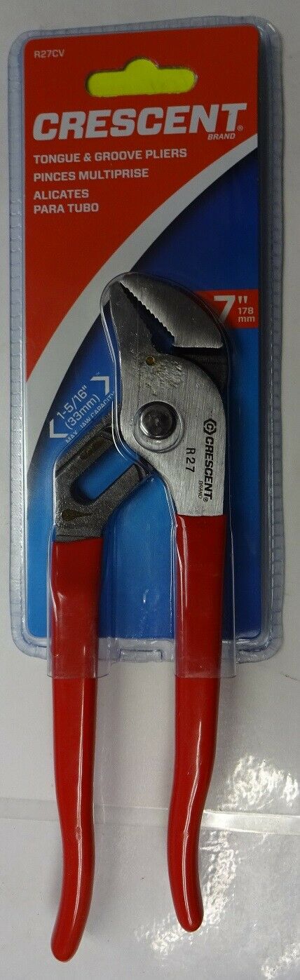Crescent R27CV 7″Alloy Steel Tongue & Groove Pliers Straight Jaw Hot on Sale