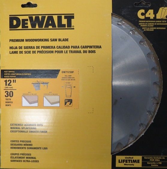 Dewalt DW71230F 12″ X 30T C4 Fast Ripping Saw Blade Online Hot Sale