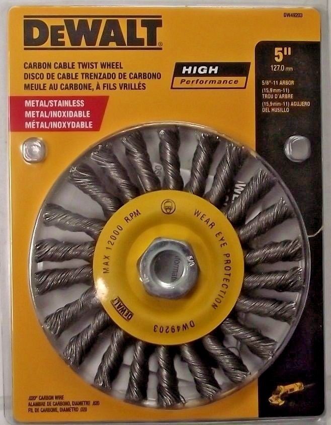 DeWalt DW49203 High Performance 5″ Carbon Cable Wire Twist Wheel 5/8 -11 Hub Discount