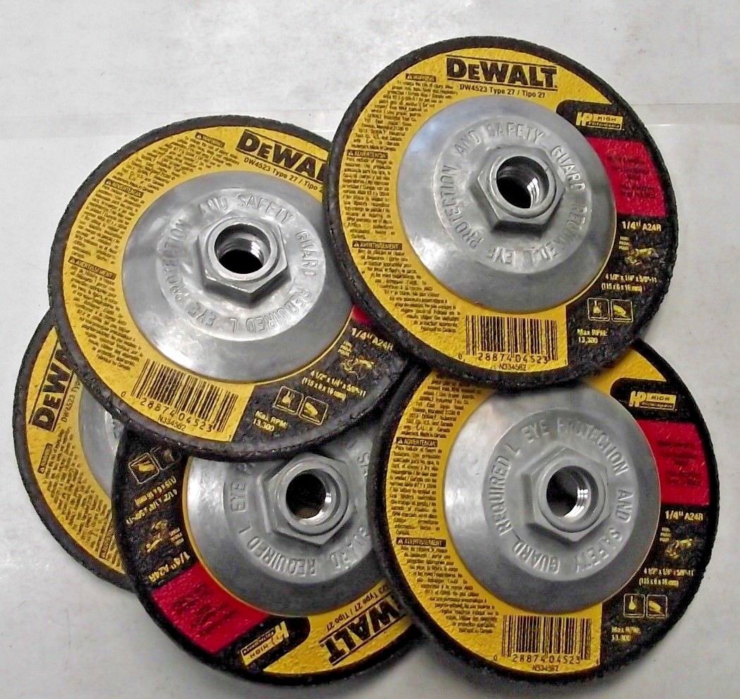 Dewalt DW4523 4-1/2″ x 1/4″ x 5/8″-11 Metal Grinding Wheels Canada 5 Pack Online