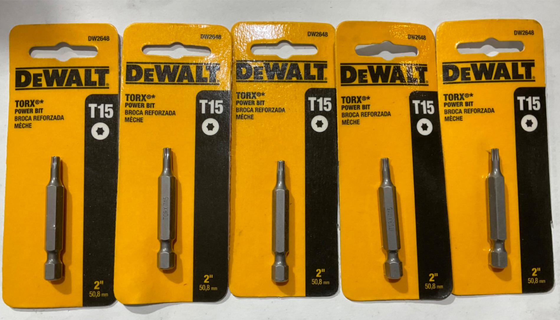 Dewalt DW2648 T15 Torx 2″ Power Bit 5pks #I-89 on Sale