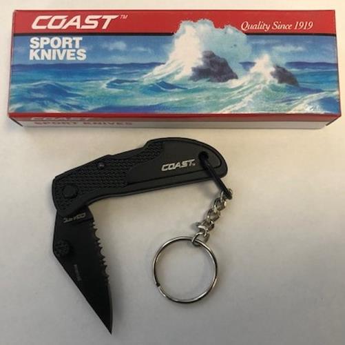 Coast CG002BH Knife Key Ring Lockback Black Sale