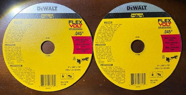 DEWALT FLEXVOLT DWAFV86045 6″ x .045 x 7/8″ Cutting Wheel 2pcs. Germany Online Hot Sale