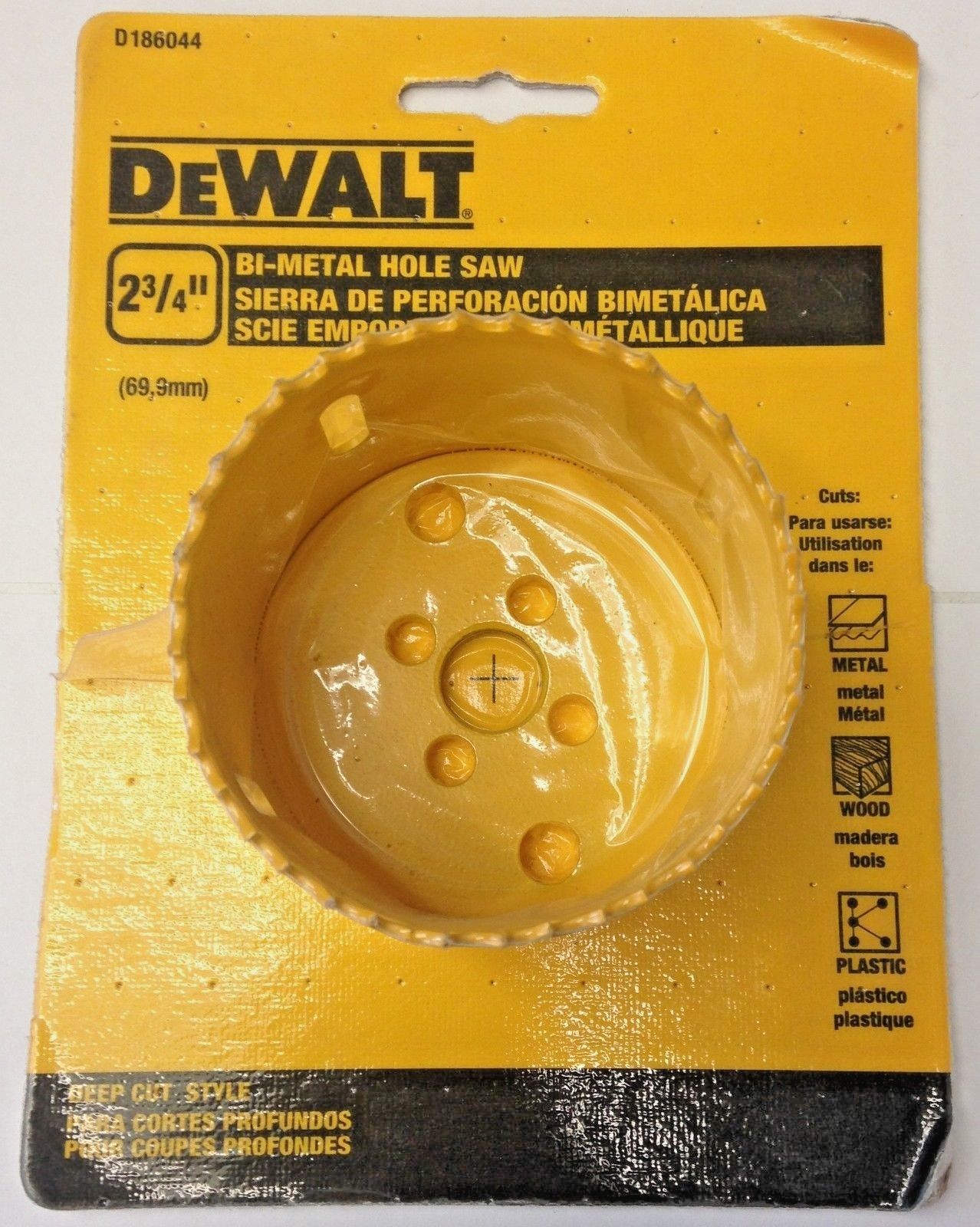 Dewalt D186044 2-3/4″ Bi-Metal Hole Saw For Metal, Wood & Plastic USA Online Sale