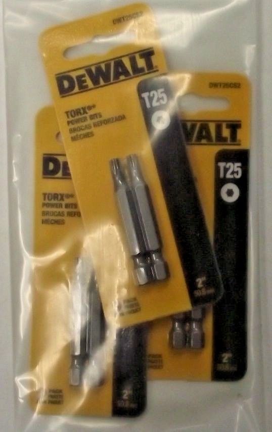 Dewalt DWT25CS2 T25 2″ Torx Bits 3 Packs of 2 Online Hot Sale