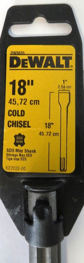 Dewalt DW5835 1″ x 18″  Cold Chisel With SDS Max Shank USA Fashion