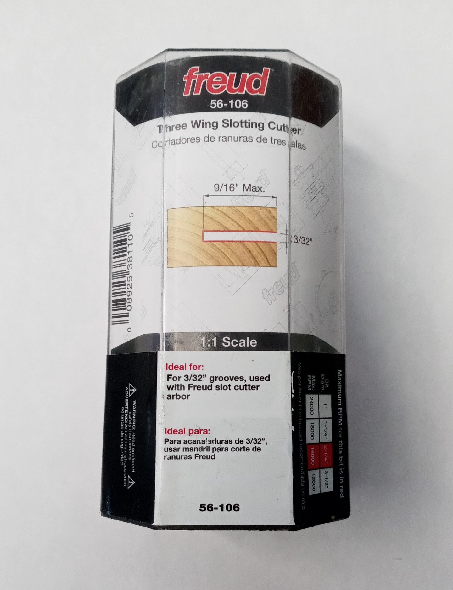 Freud 56-106 3/32″ Three Wing Slotting Cutter Router Bit Italy Sale