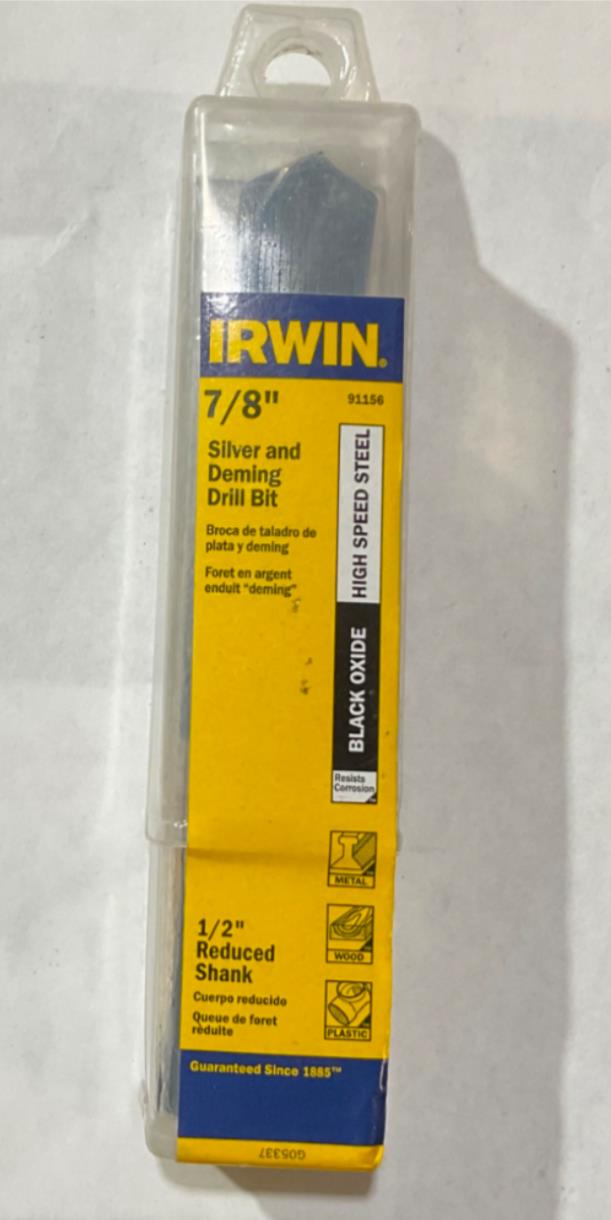 Irwin 91156 7/8″ Black Oxide HSS Silver & Deming drill bit Online Hot Sale