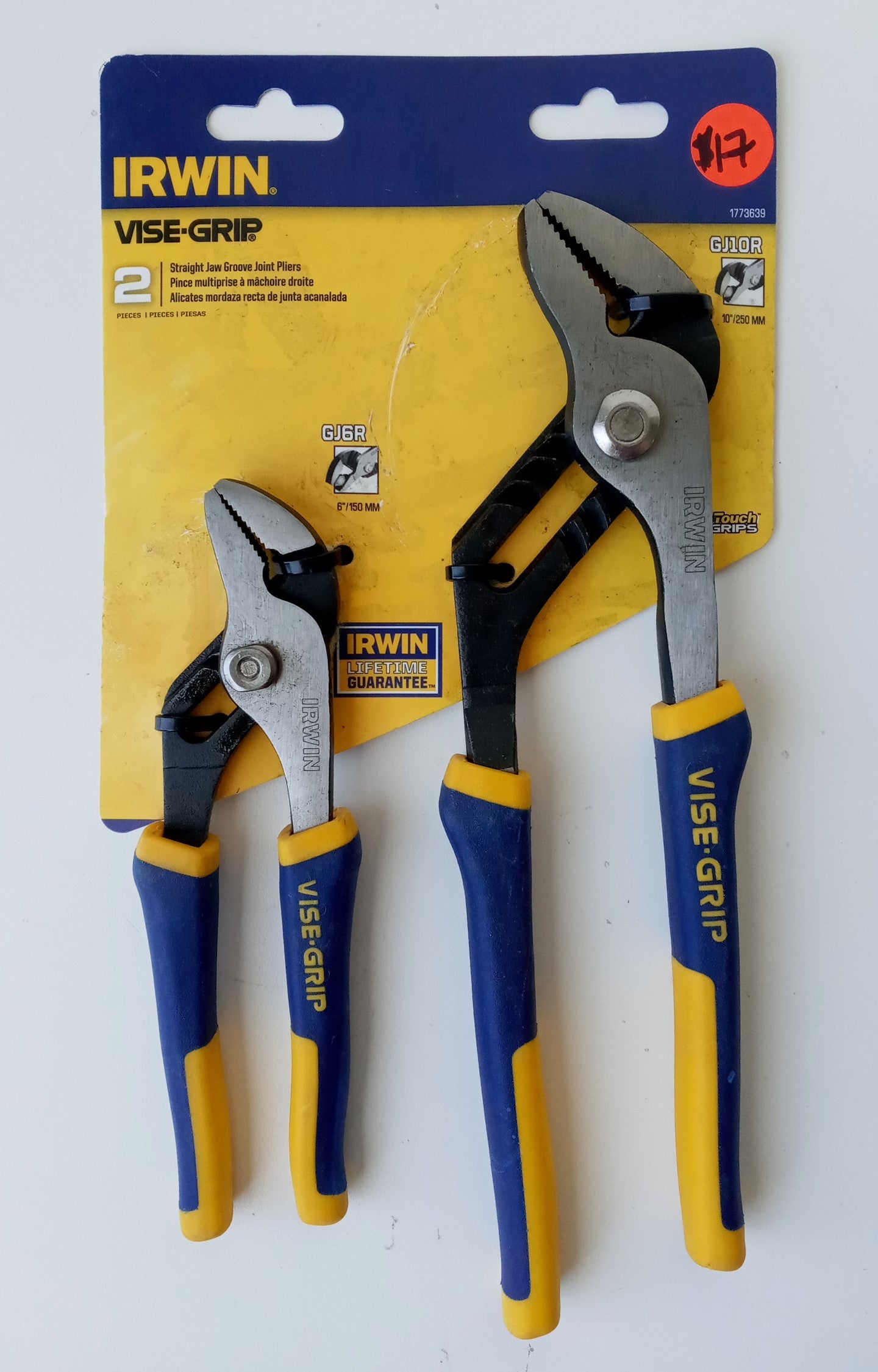 Irwin 1773639 Vise-Grip Straight Jaws Groove Joint Pliers 2pc Set 6″ & 10″ on Sale