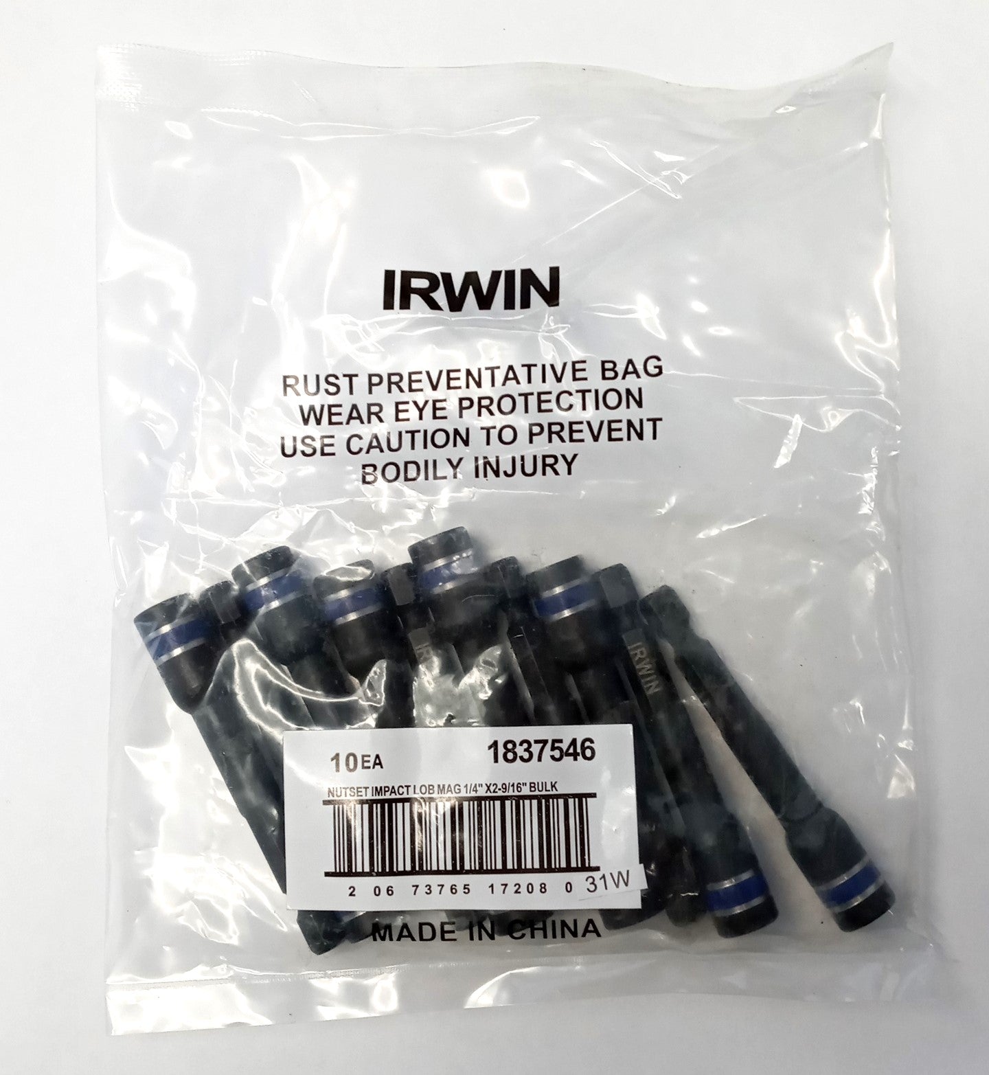 IRWIN 1837546 Impact Magnetic Nutsetters 1/4″ x 2-9/16″ 10pcs Online