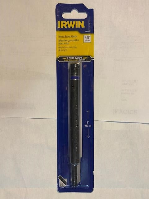IRWIN 1899890 6″ x 3/8″ Impact Socket Adapter 1/4 Quick Change Shank Hot on Sale