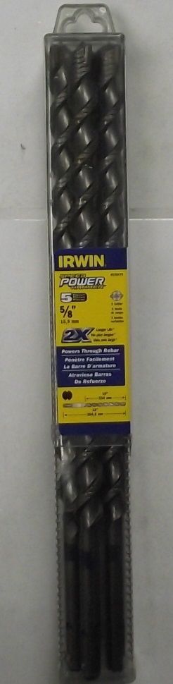 Irwin 4935470 5/8 x 10 x 12 SDS Speed Power Hammer Drill Bits 5pcs. Online Hot Sale