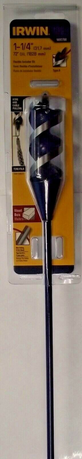 Irwin 1890766 1-1/4″ x 72″ Flexible Shank Installer Drill Bit Online Hot Sale