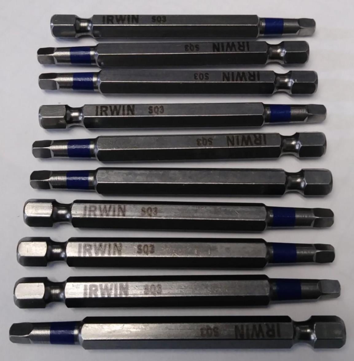 Irwin 4935301 #3 Square Recess 3″ Power Bit 10 Pack Discount