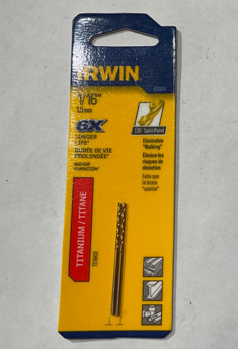 Irwin 63904 1/16″ Titanium drill bit #I-61 Fashion