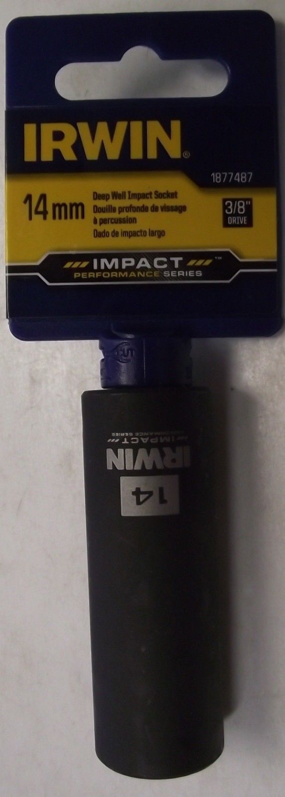 Irwin 1877487 3/8″ Drive 14mm Deep Impact Socket 6pt. Fashion