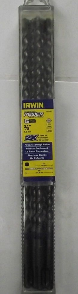 Irwin 4935469 3/8″ x 10″ x 12″ SDS Speed Power Hammer Drill Bits 5 Pack Online now