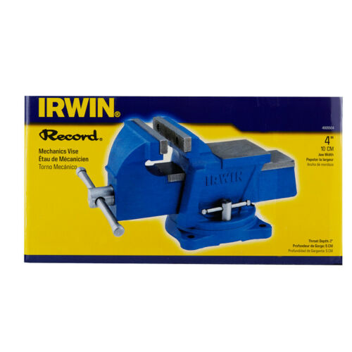 IRWIN 4935504 4″ Cast Iron Mechanics Vise 120° Swivel Base Clamp Hot on Sale