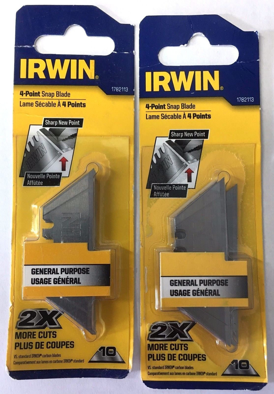 IRWIN 1782113 4-Point Carbon Utility Blades 2-10 Packs Hot on Sale