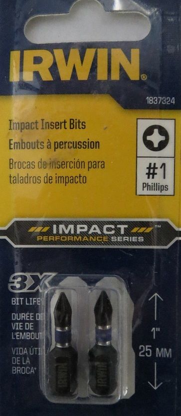 Irwin 1837324 #1 Phillips 1″ Impact Insert Bits Sale