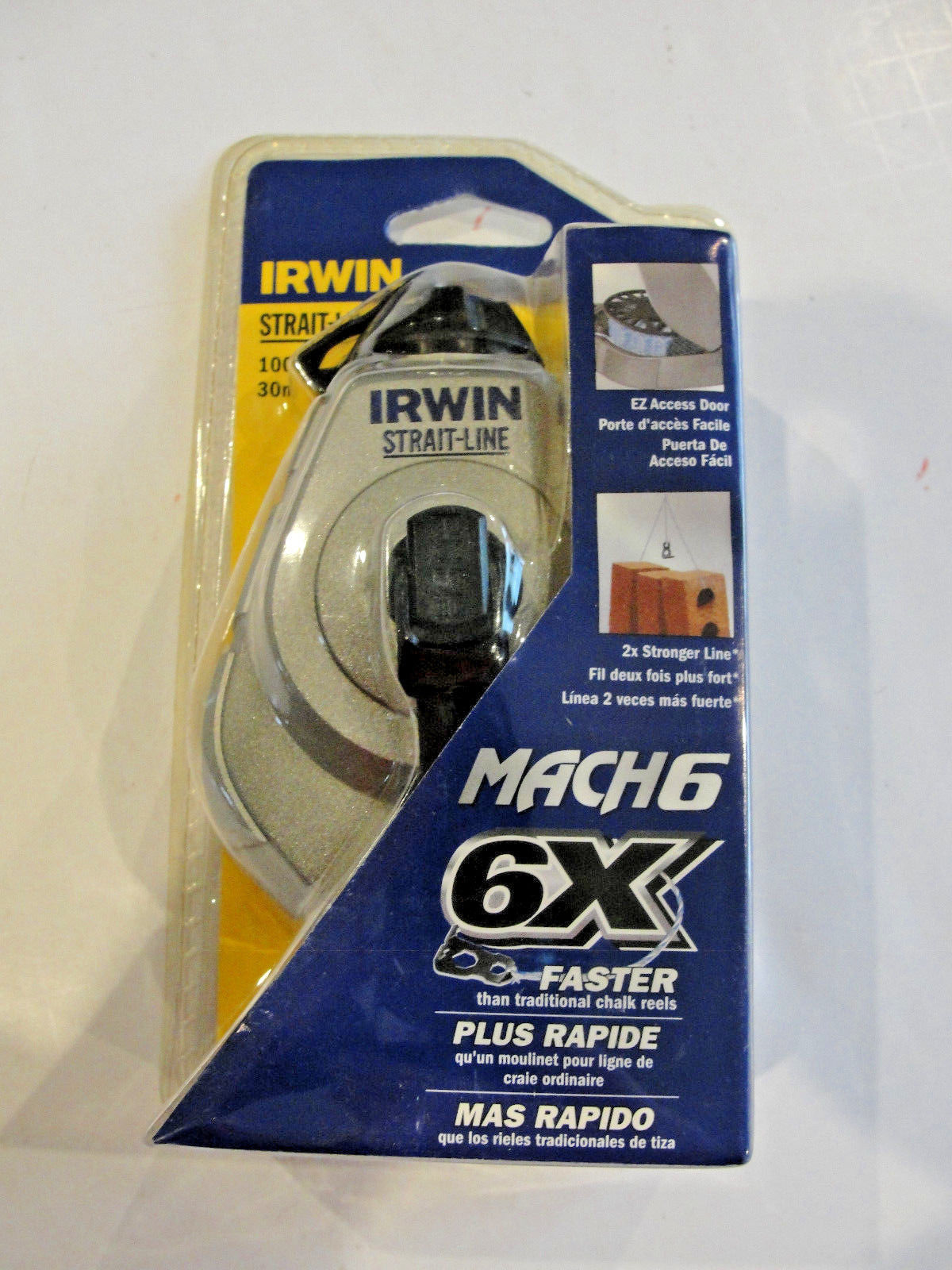Irwin Straight-Line 2031314DS High Speed Refillable Chalk Line Reel 100′ Line Hot on Sale