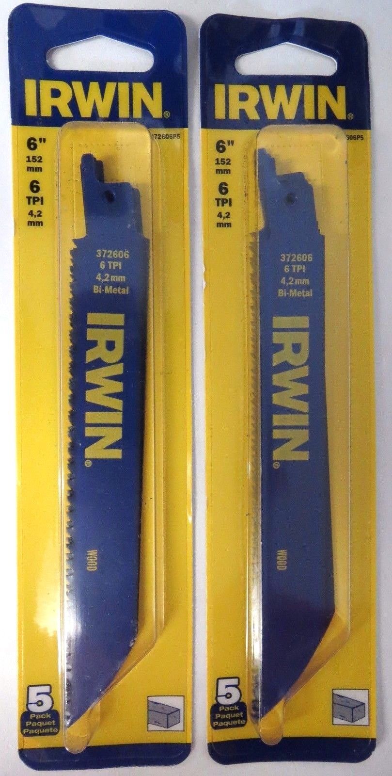 Irwin 372606P5 6″ x 6TPI Bi-Metal Reciprocating Saw Blade USA 2-5 Pks Discount