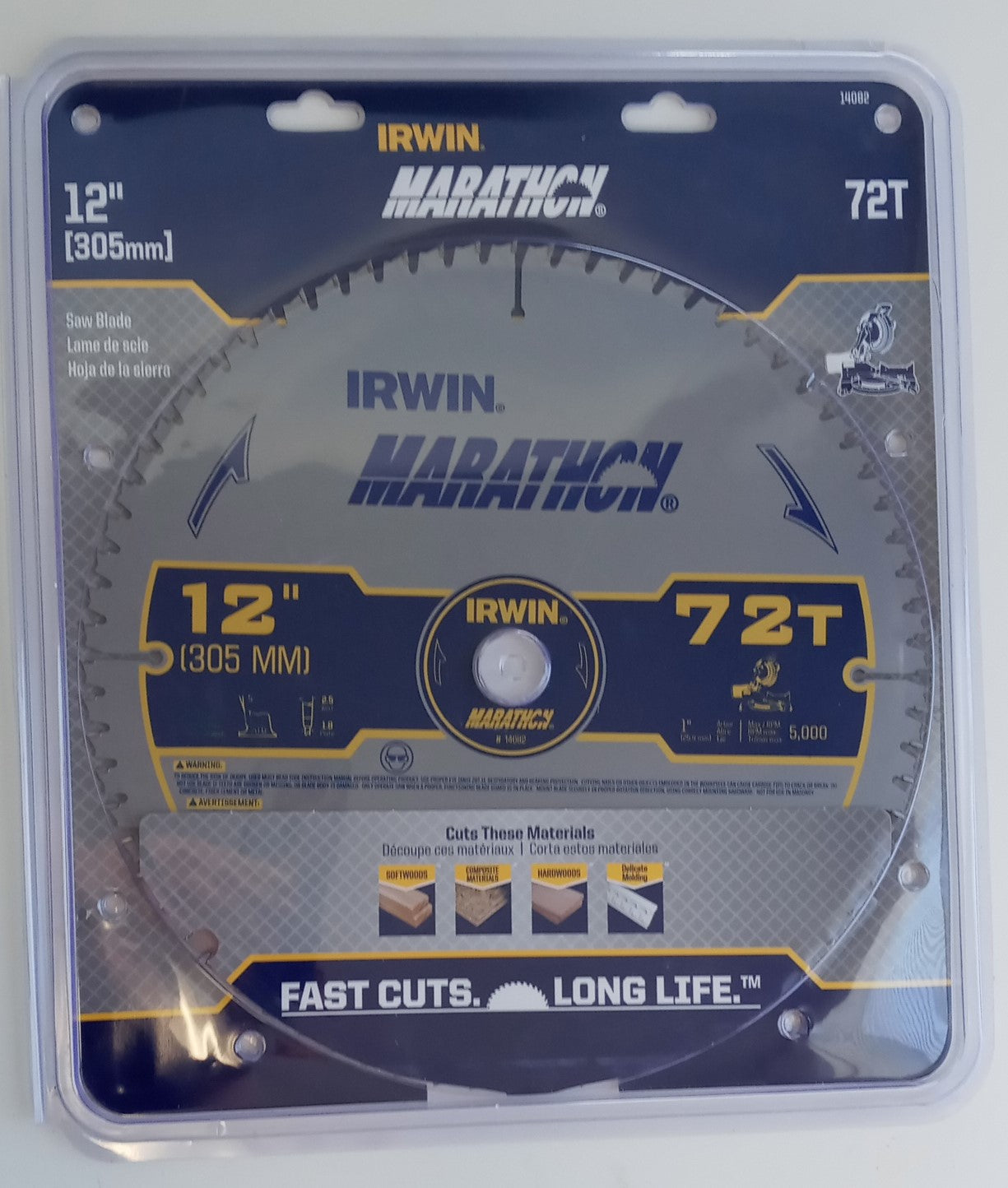 Irwin 14082 12″X72Tx1″ Carbide Tip Miter Table Circular Saw Blade Trim Finish Discount