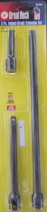 Great Neck 336 25224 3 Pc. Impact Grade Extension Set 3/8″ Drive Sale