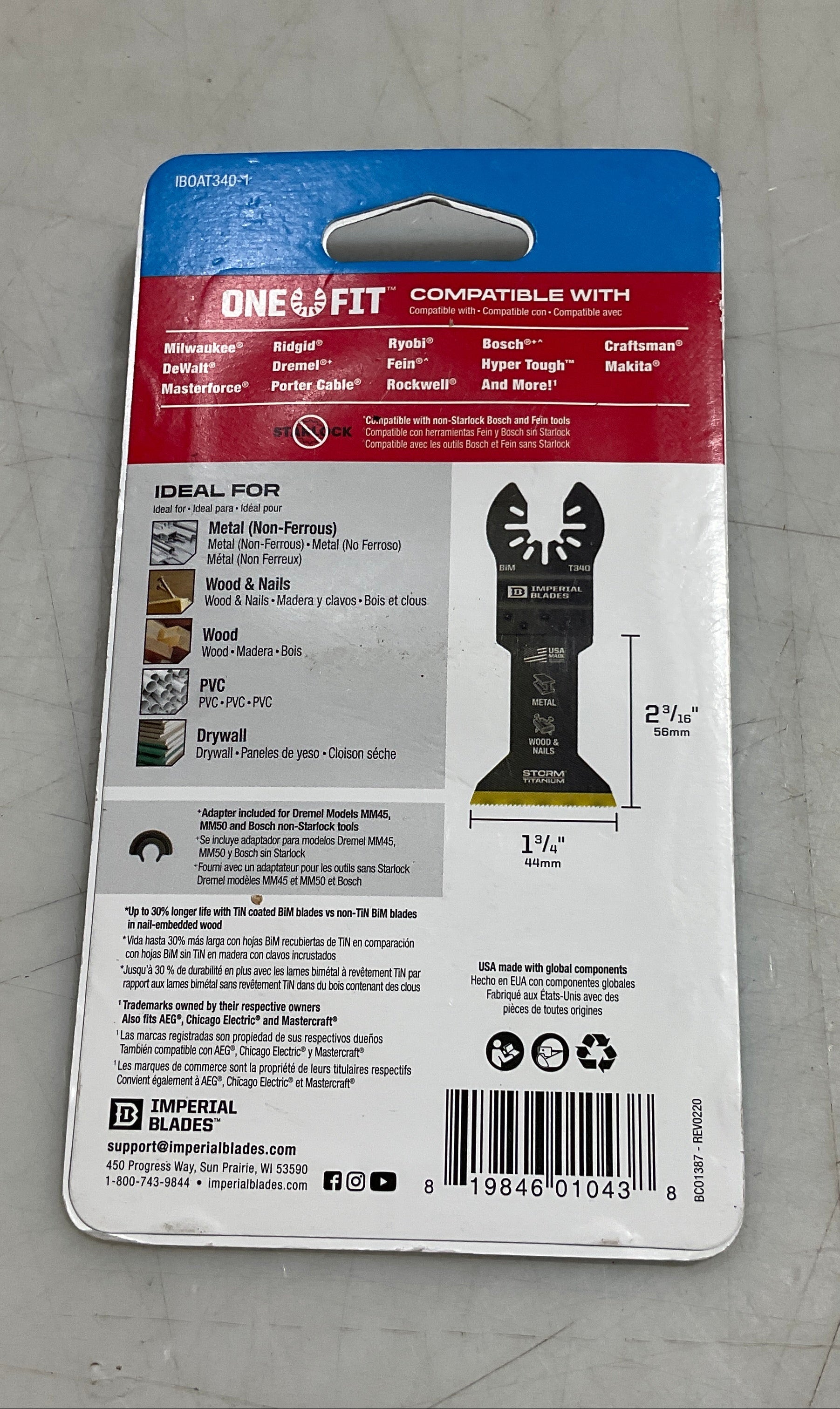 Imperial Blades IB0AT340-1 Metal Oscillating Blade USA #25 Hot on Sale