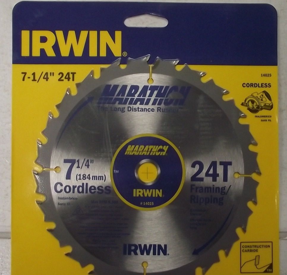 IRWIN 14025 7-1/4″ Marathon Cordless Circular Saw Blade Japan on Sale
