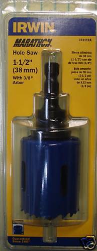 Irwin 373112A 1 1/2″  Bi-Metal Hole Saw & 3/8 Arbor on Sale