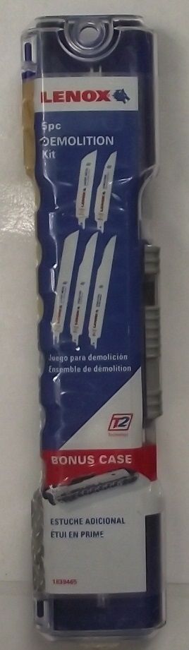 Lenox 1839465 Demo Recip Saw Blade Kit With Case 5 Piece Discount