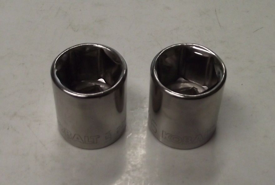 Kobalt 22861 3/8″ Drive 11/16″ 6 Point Standard Socket USA 2pcs. Online Sale